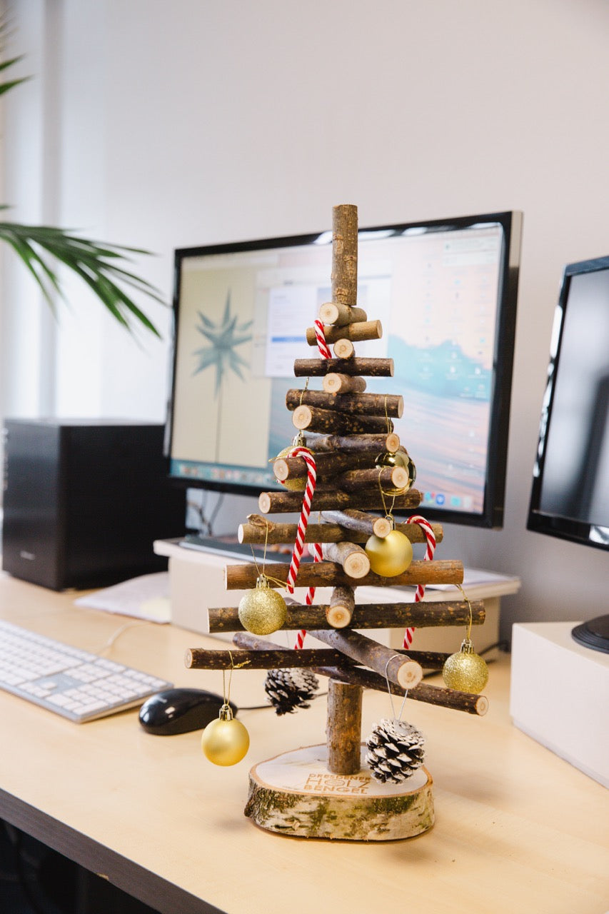 künstlicher Weihnachtsbaum aus Holz XS (50cm)