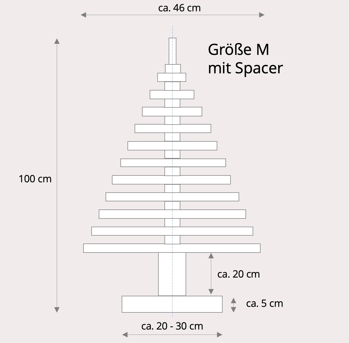 Holzweihnachtsbaum Lichtung M (1m)