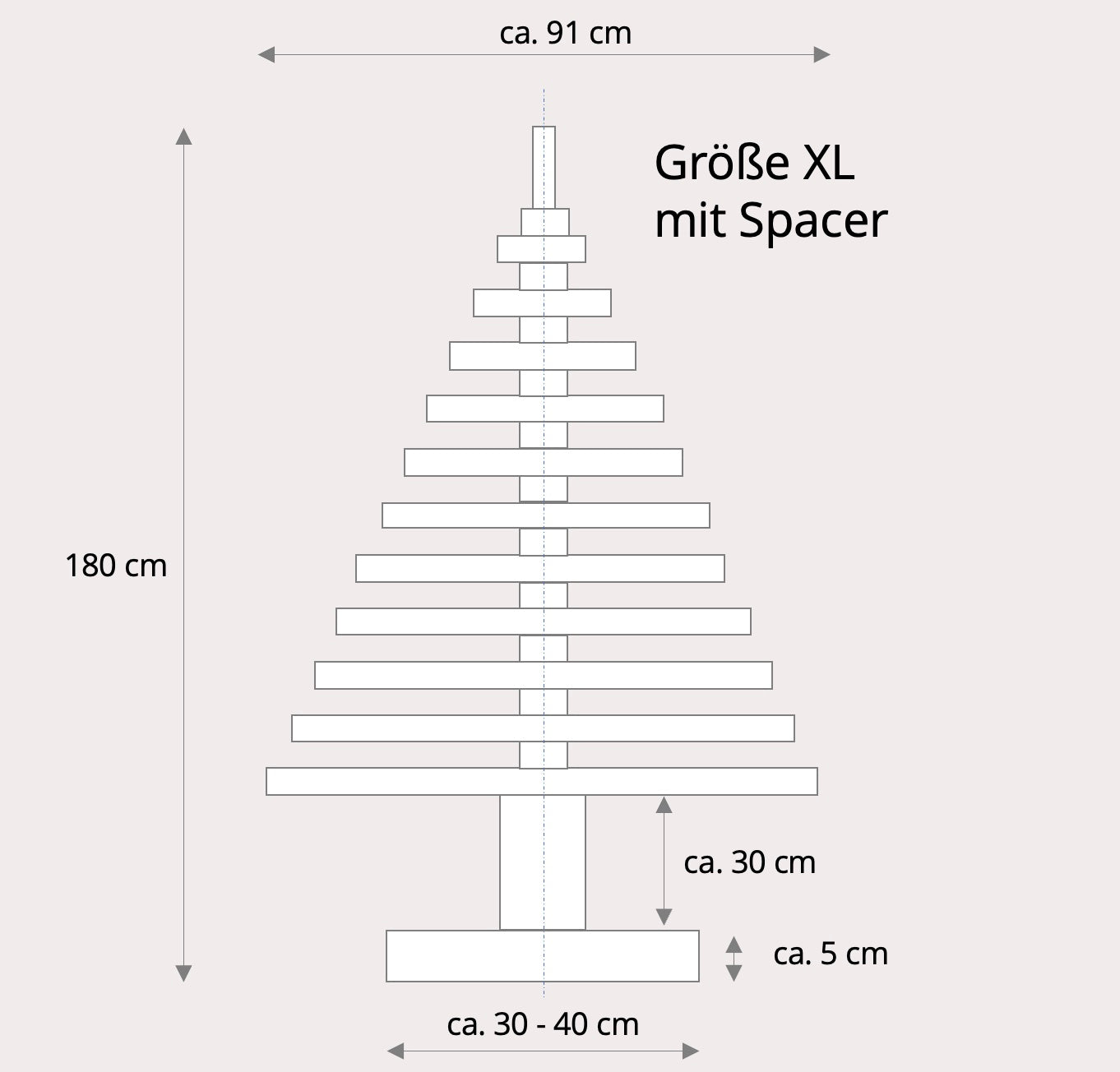 Holzweihnachtsbaum Lichtung XL (1,8m)