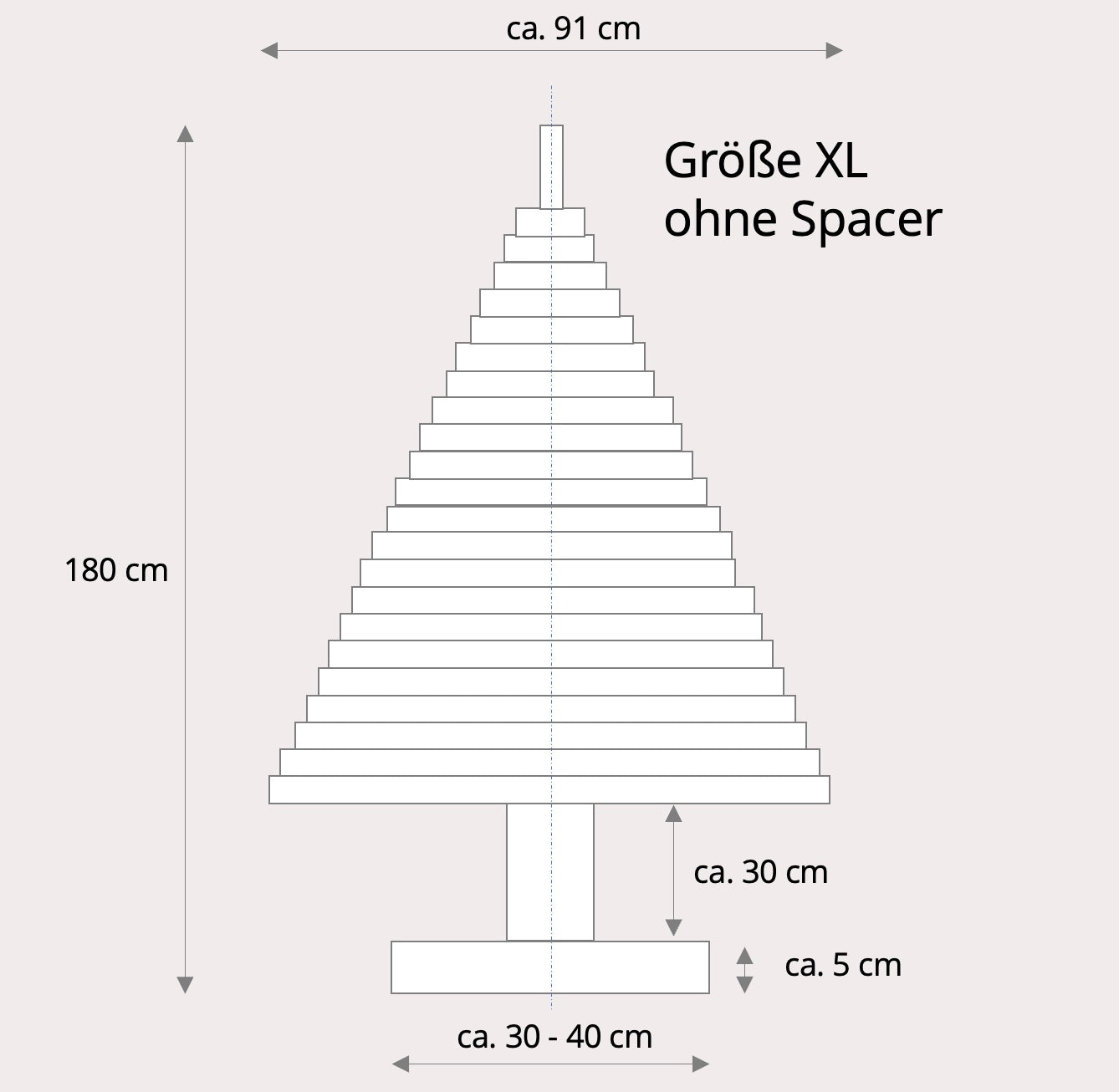künstlicher Weihnachtsbaum aus Holz XL (1,8m)