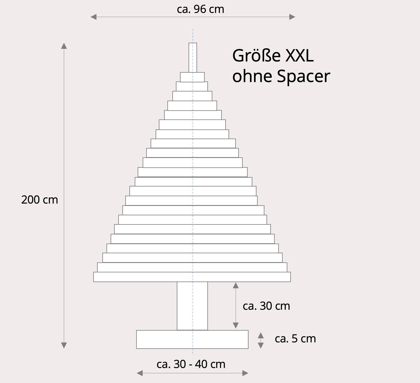 Holzweihnachtsbaum Wäldchen XXL (2m)
