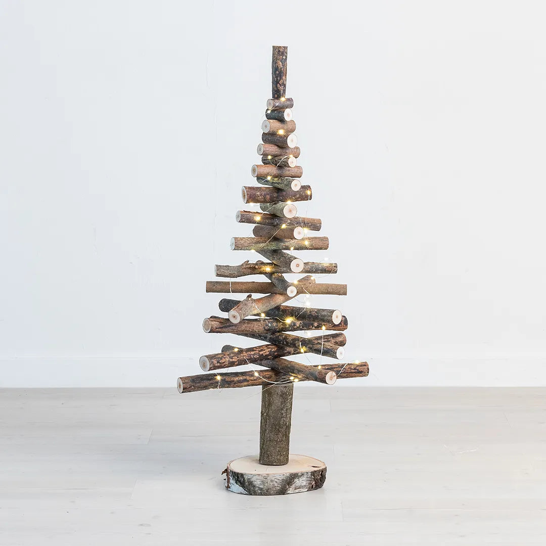 wiederverwendbarer Holzweihnachtsbaum Holzbengel - 100 cm