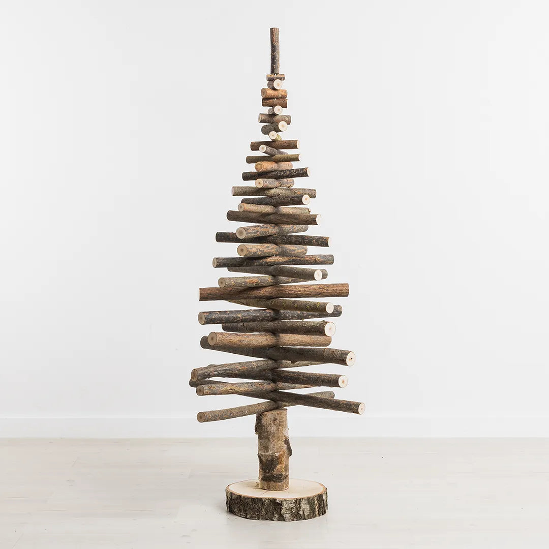 wiederverwendbarer Holzweihnachtsbaum Holzbengel - 150cm