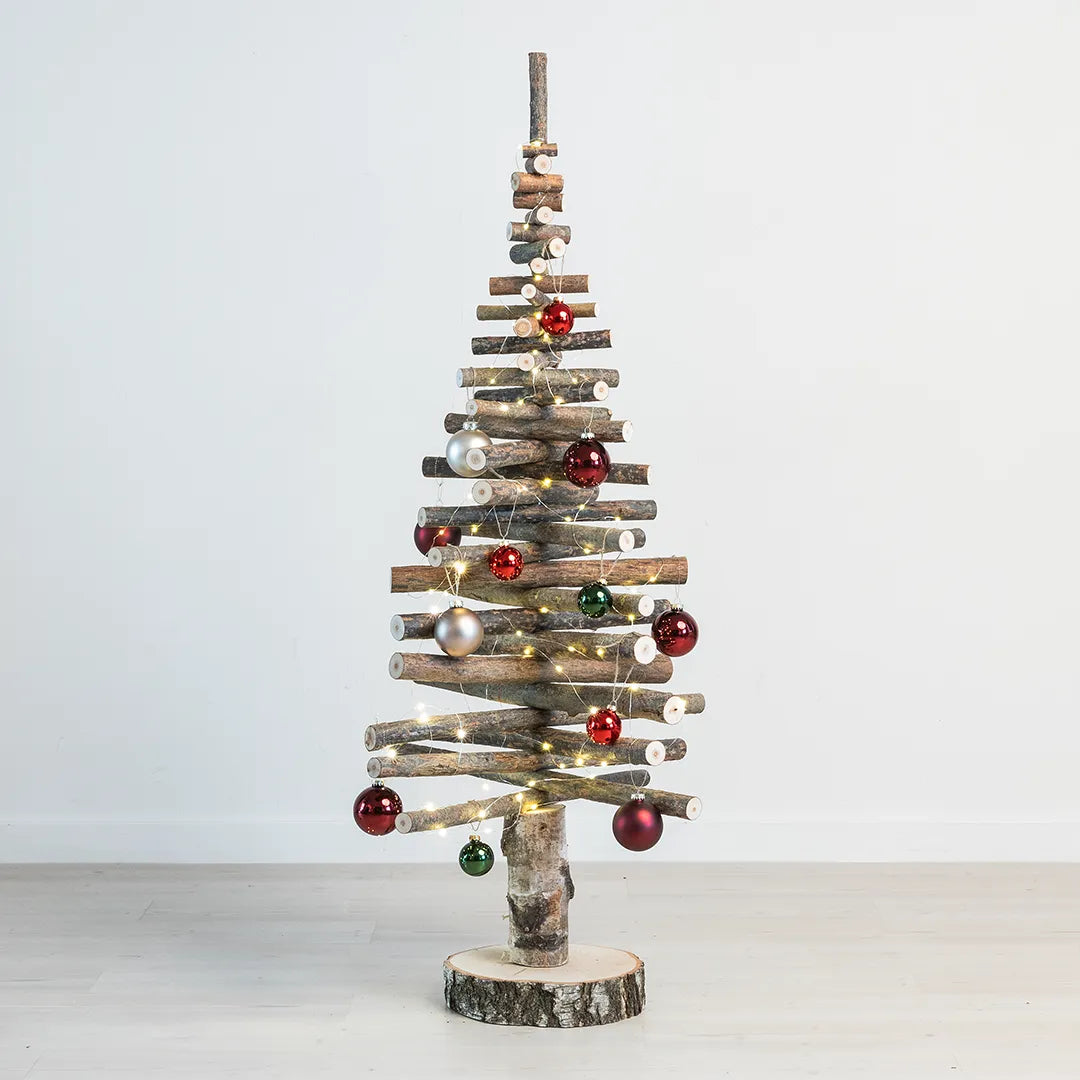 wiederverwendbarer Holzweihnachtsbaum Holzbengel - 150cm