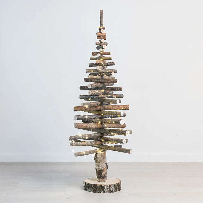 nachhaltiger Holzweihnachtsbaum Holzbengel 150cm