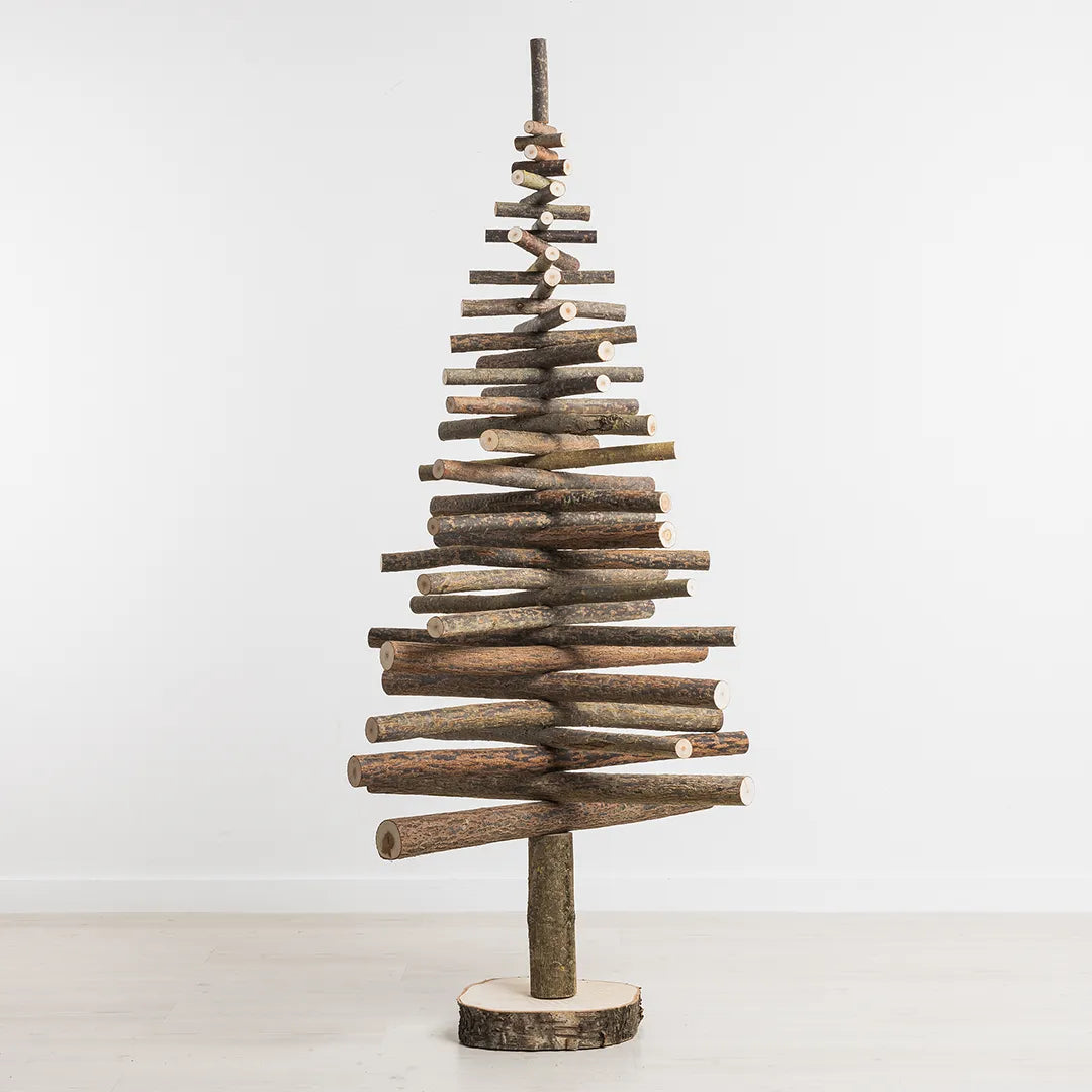 wiederverwendbarer Holzweihnachtsbaum Holzbengel - 180 cm