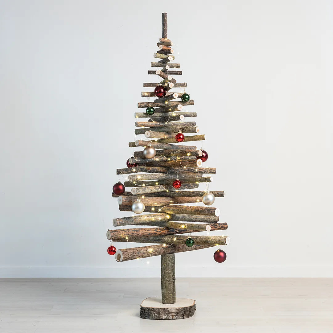 wiederverwendbarer Holzweihnachtsbaum Holzbengel - 180 cm