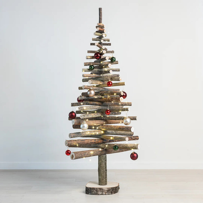 nachhaltiger Holzweihnachtsbaum Holzbengel 180cm