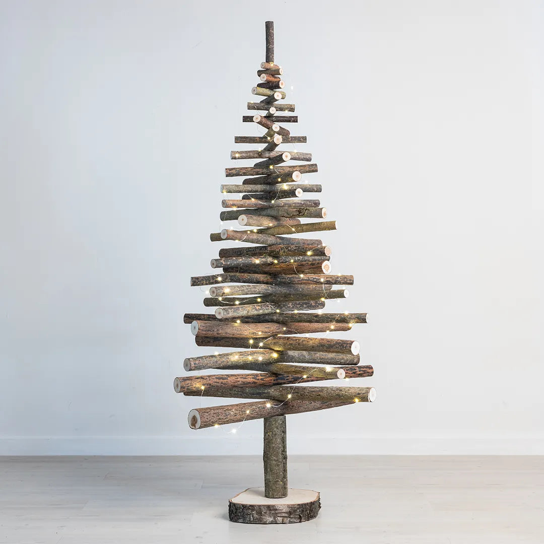 wiederverwendbarer Holzweihnachtsbaum Holzbengel - 180 cm