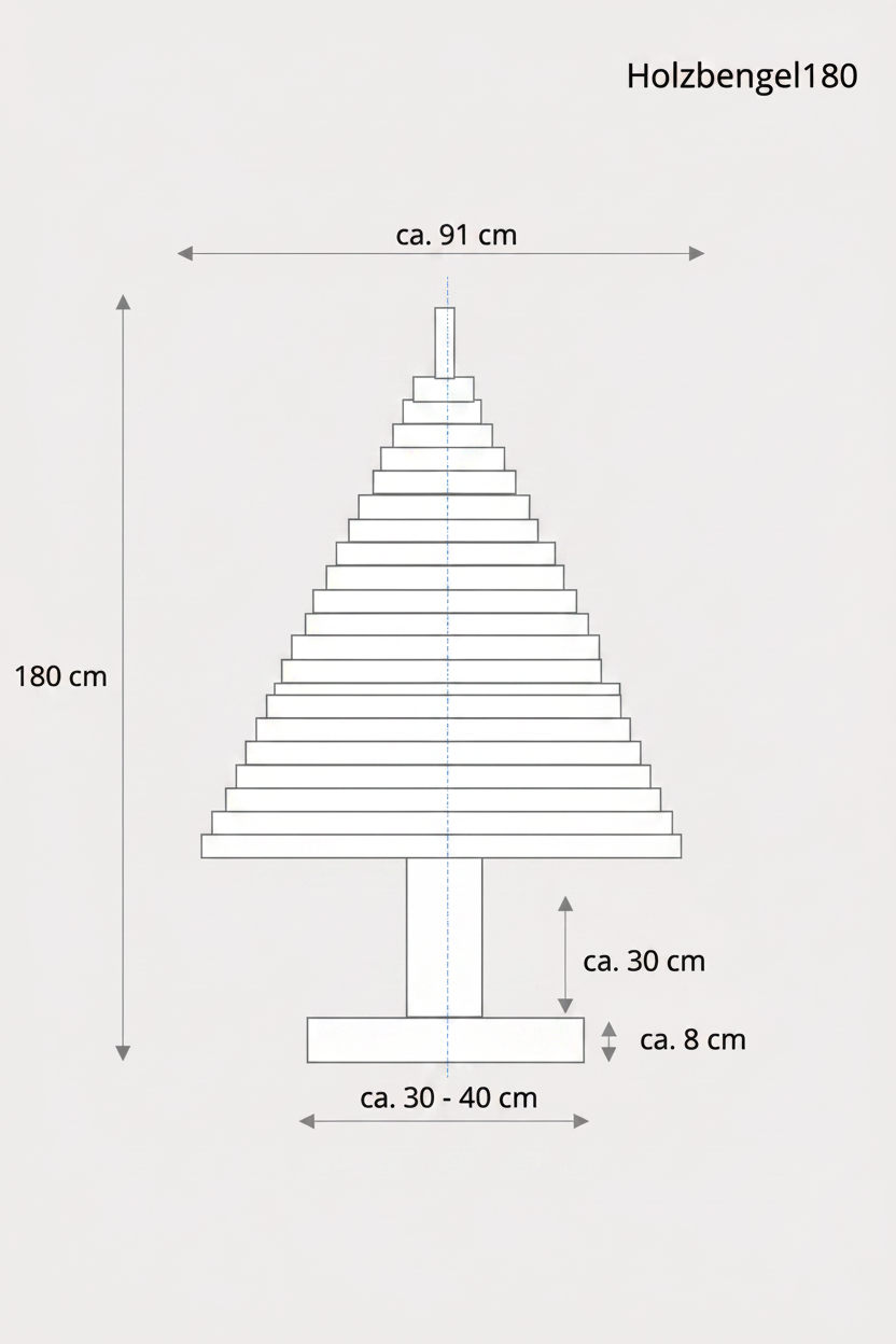 Holzweihnachtsbaum Holzbengel 180cm