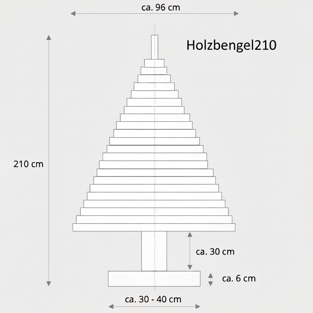 Holzweihnachtsbaum Holzbengel 210cm