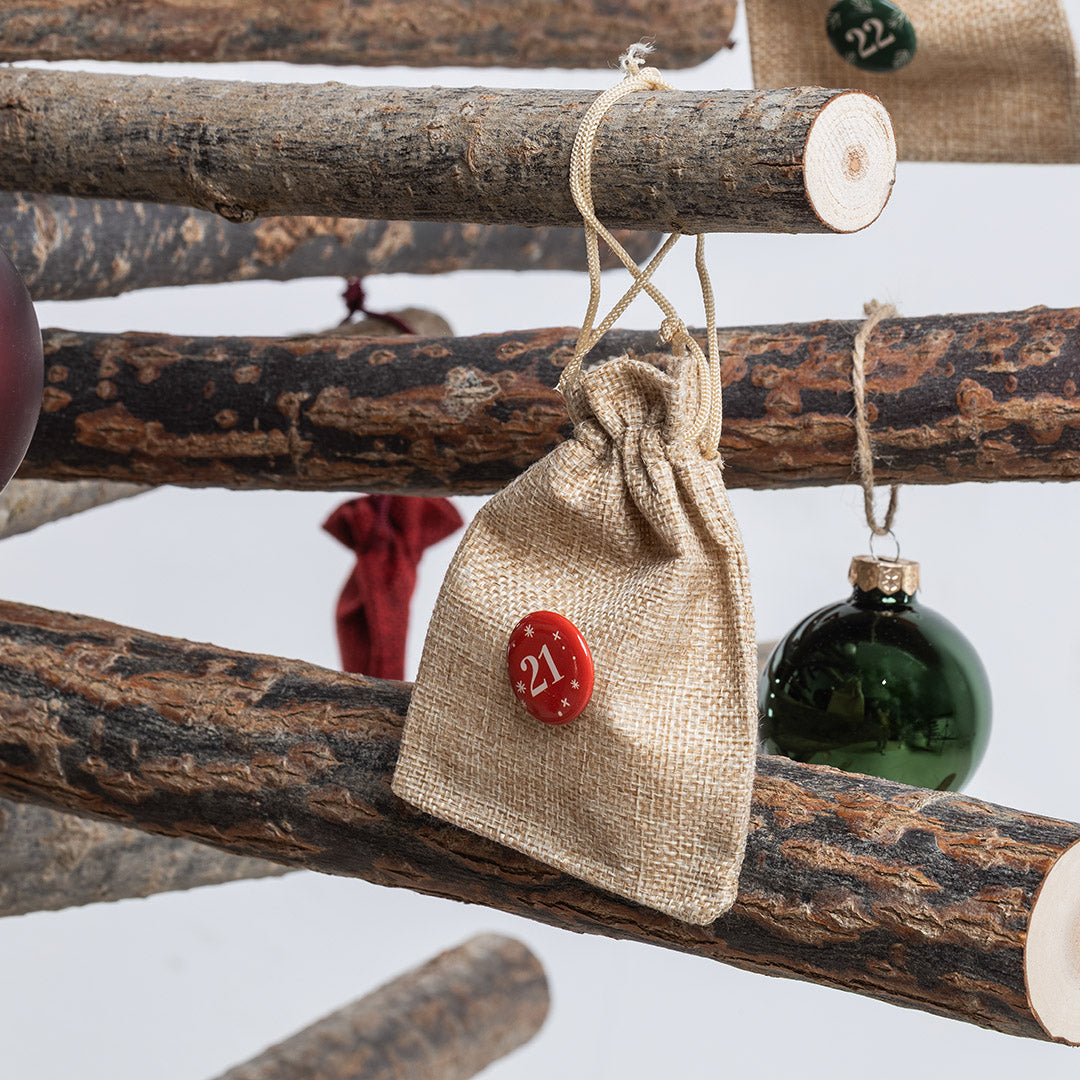Jute Adventskalender Säckchen