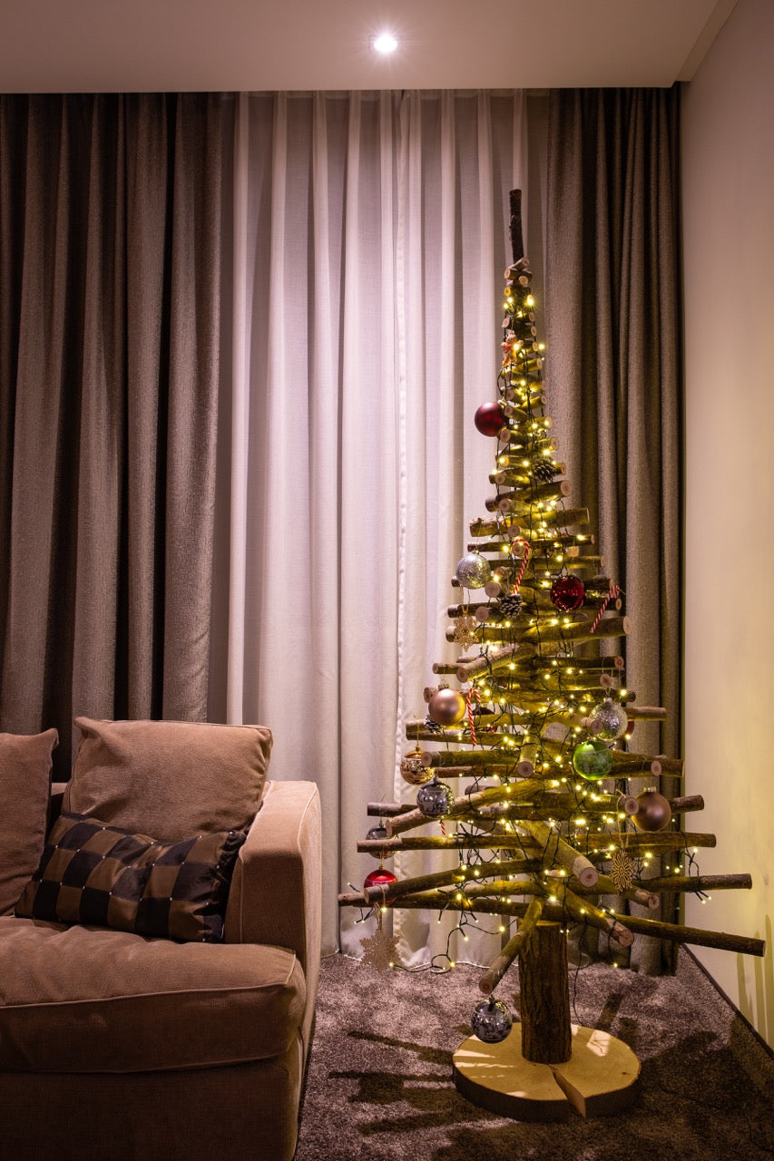 wiederverwendbarer Holzweihnachtsbaum Holzbengel - 180 cm