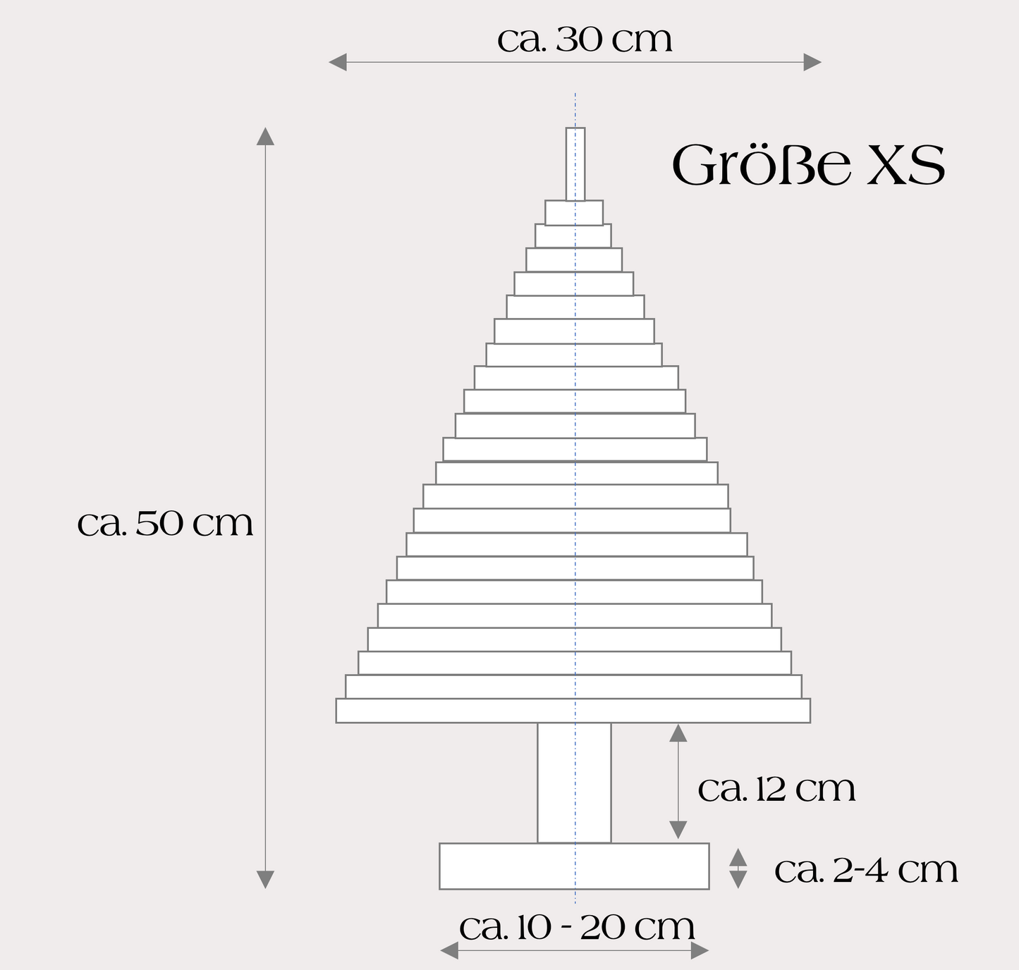 Holzweihnachtsbaum Wäldchen XS (50cm)