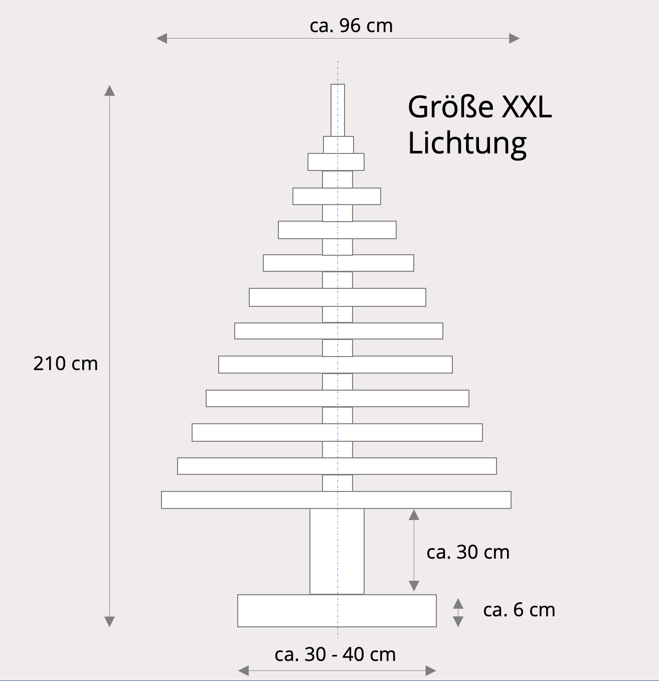 Holzweihnachtsbaum Lichtung XXL (2,1m)