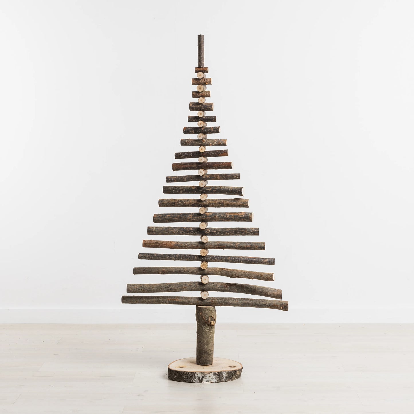 Nachhaltiger Holzweihnachtsbaum Holzbengel SLIM - 150 cm