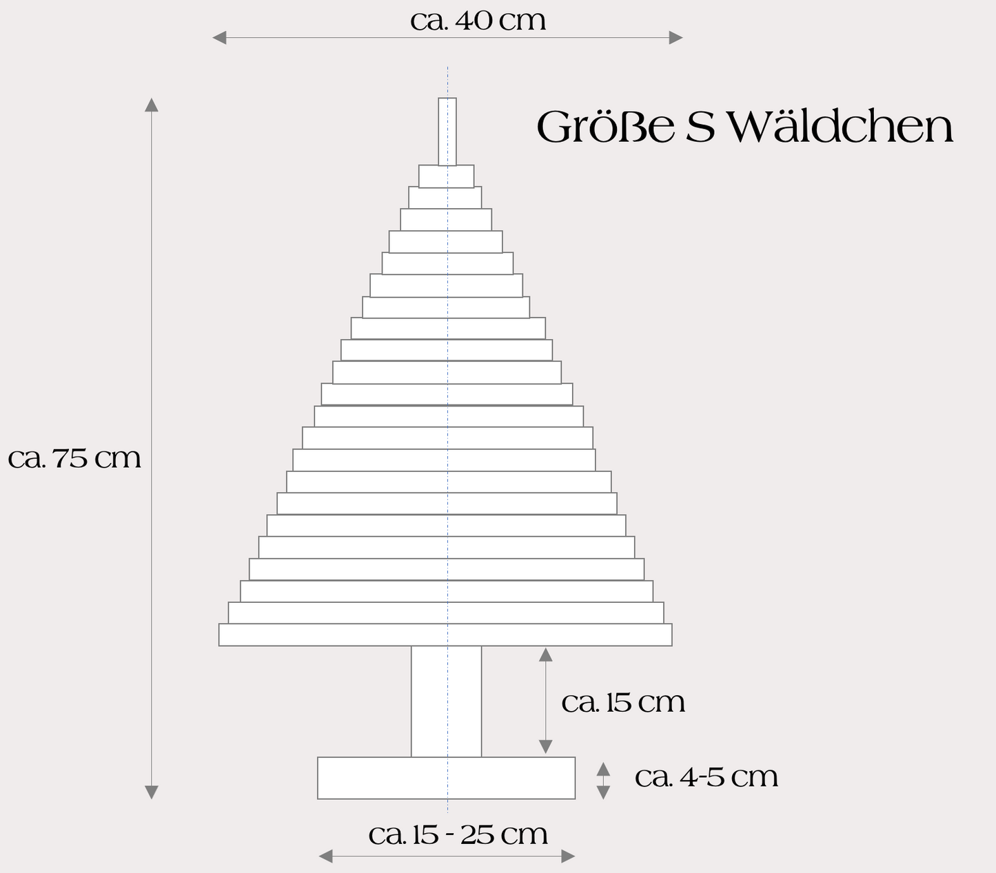 Holzweihnachtsbaum Wäldchen S (75cm)