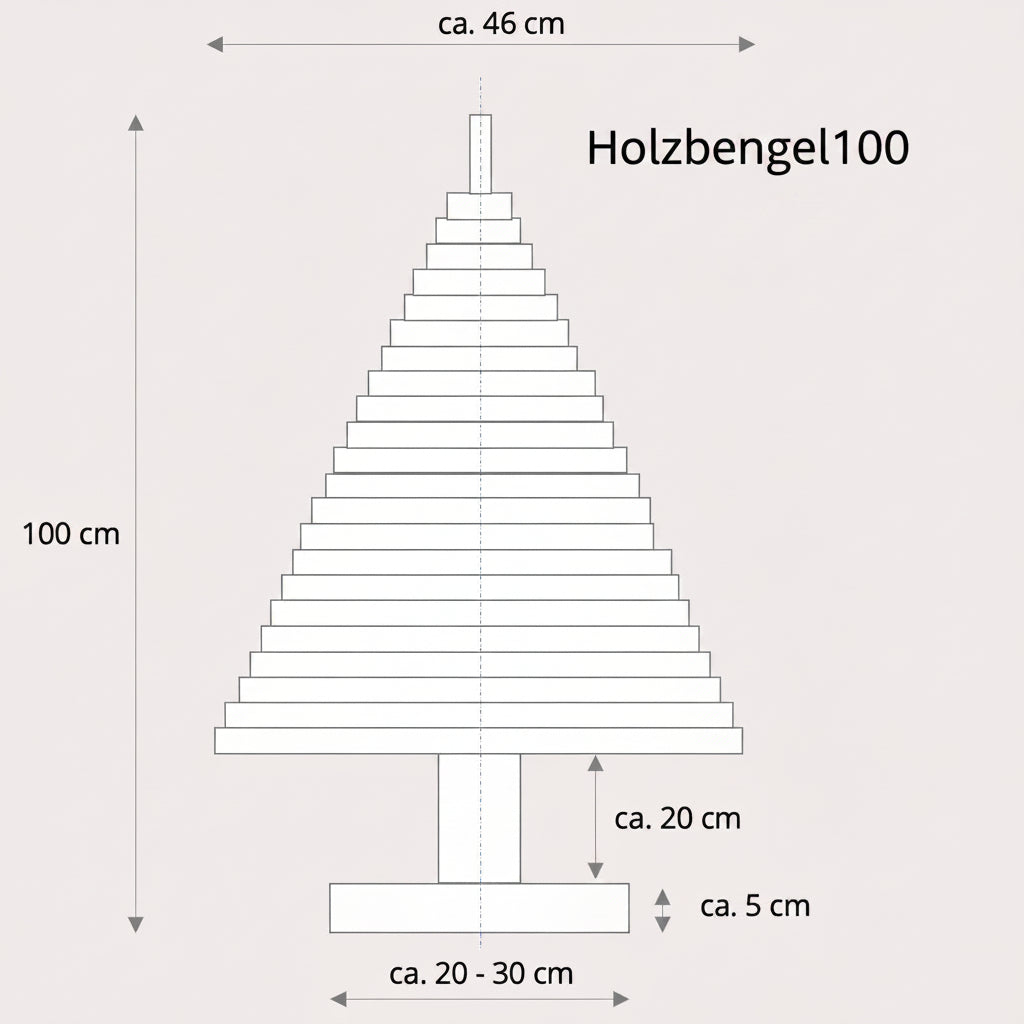 Holzweihnachtsbaum Holzbengel 100cm