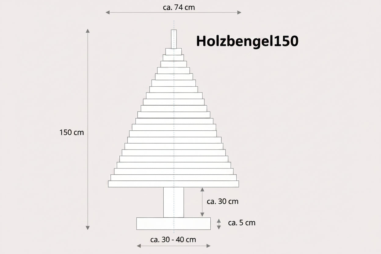 Holzweihnachtsbaum Holzbengel 150cm