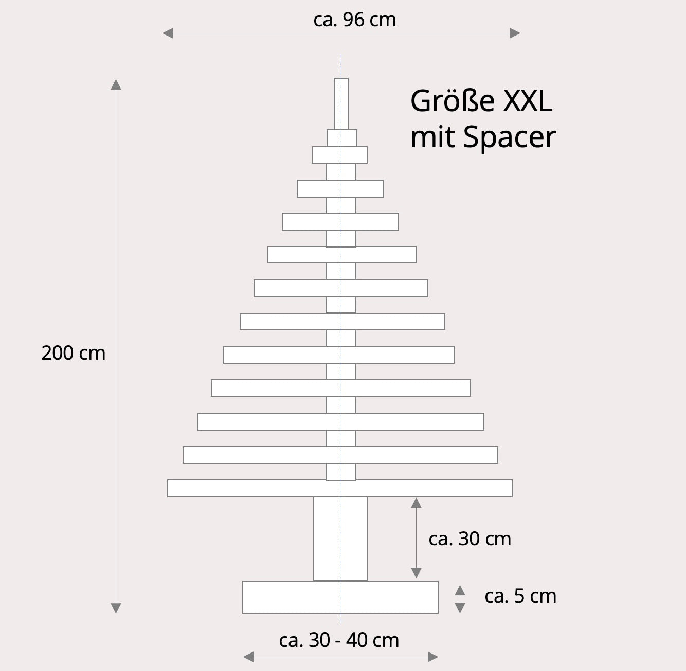 Holzweihnachtsbaum Lichtung XXL (2m)